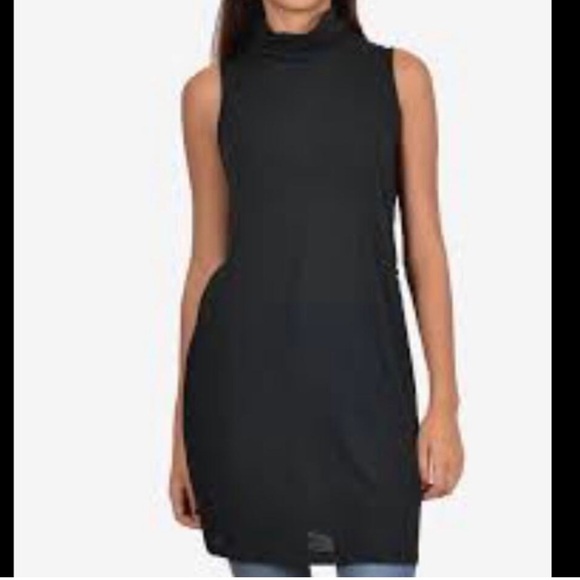 NWT! Nordstrom Lush Sleeveless Black NYC Tunic Large - Picture 1 of 12